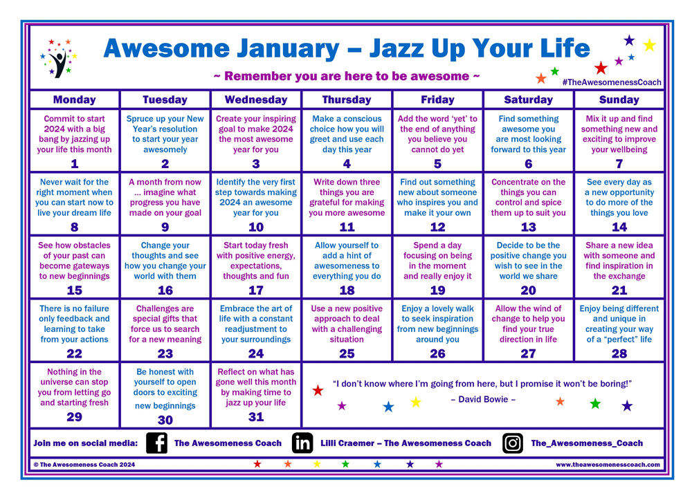 Awesome January - Jazz Up Your Life