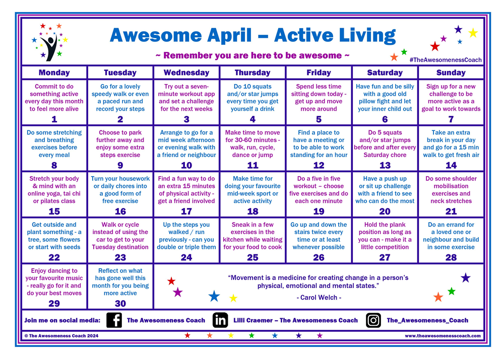 Awesome April - Active Living